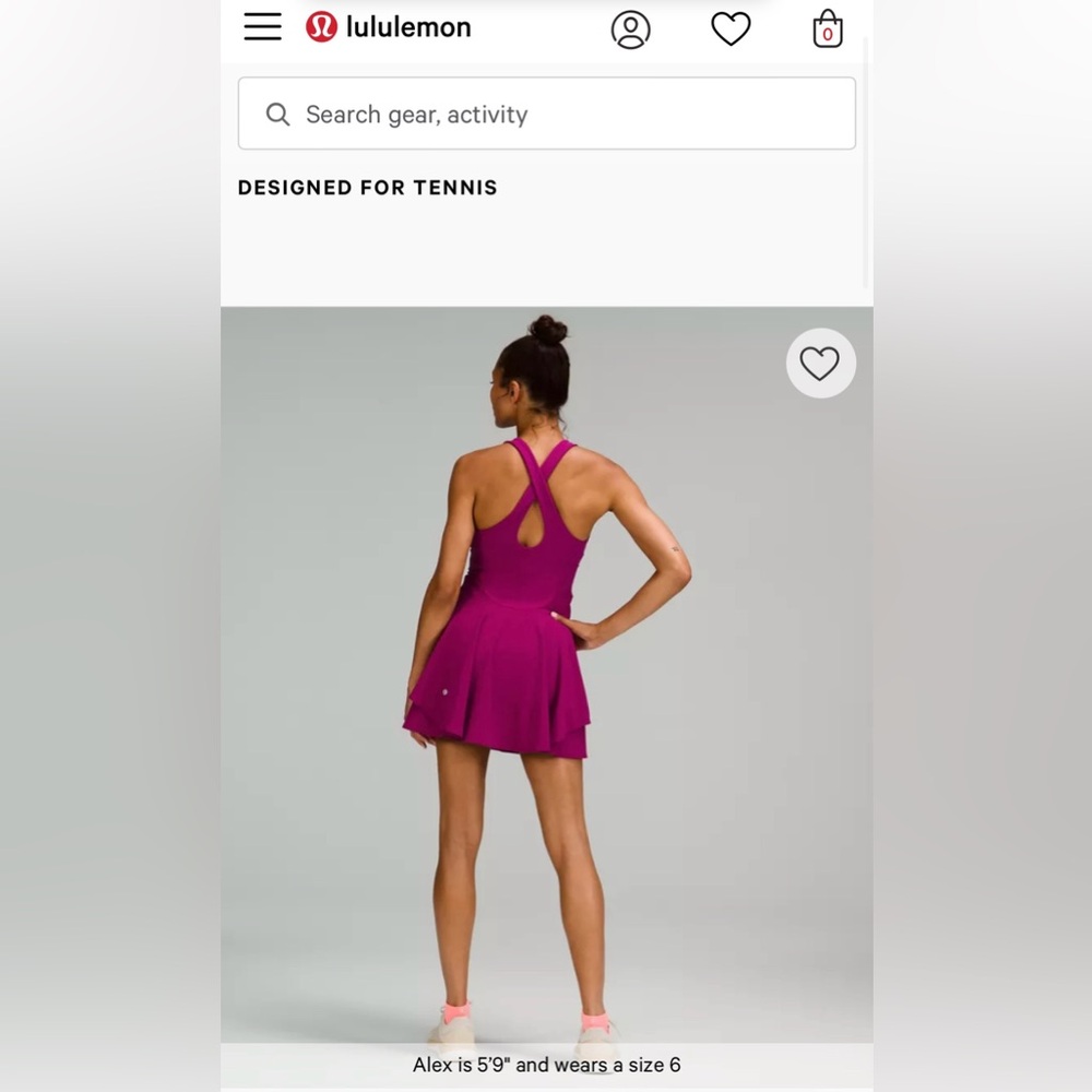 New Lululemon Court Crush Dress (Deep Magenta/Purple) - Picture 5 of 5